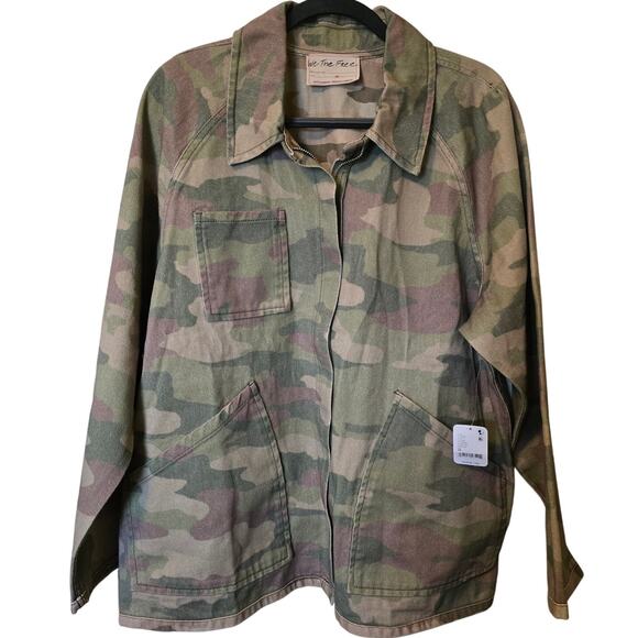 NWT Free People We The Free Reversible Camo Jacket $248 MEDIUM Military Green - Picture 8 of 9